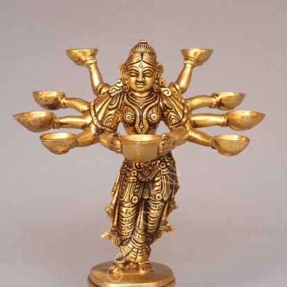 Brass Deeplakshmi – A Symbol of Prosperity, Light & Divine Grace