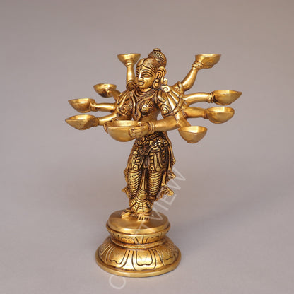 Brass Deeplakshmi – A Symbol of Prosperity, Light & Divine Grace