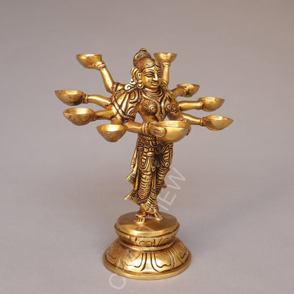 Brass Deeplakshmi – A Symbol of Prosperity, Light & Divine Grace