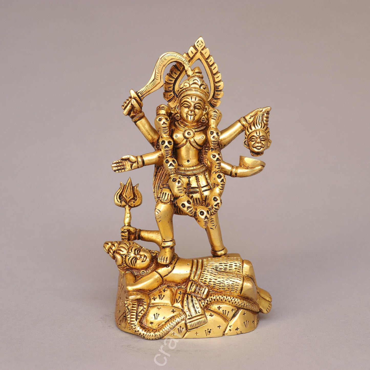 Brass Goddess Kali Idol