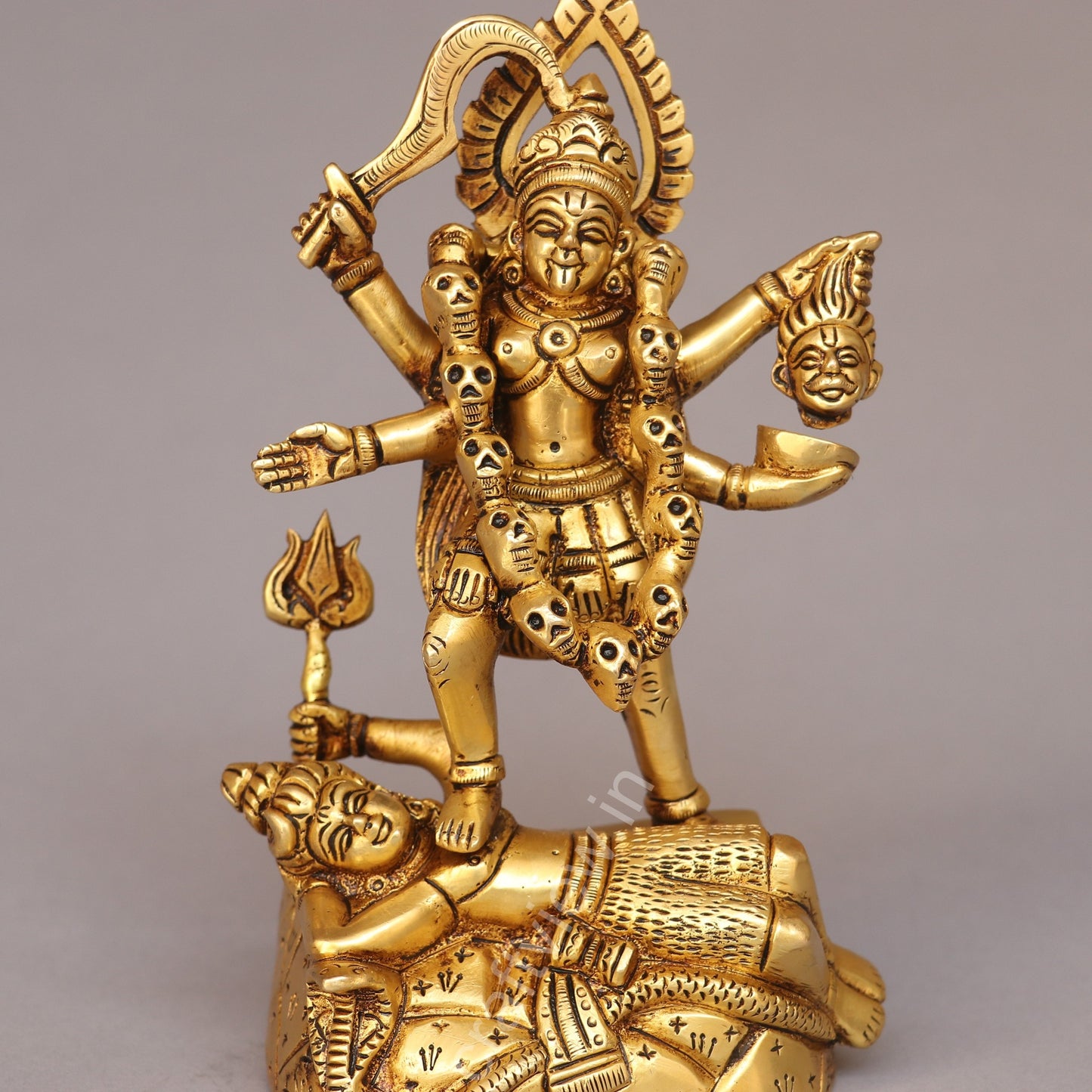 Brass Goddess Kali Idol