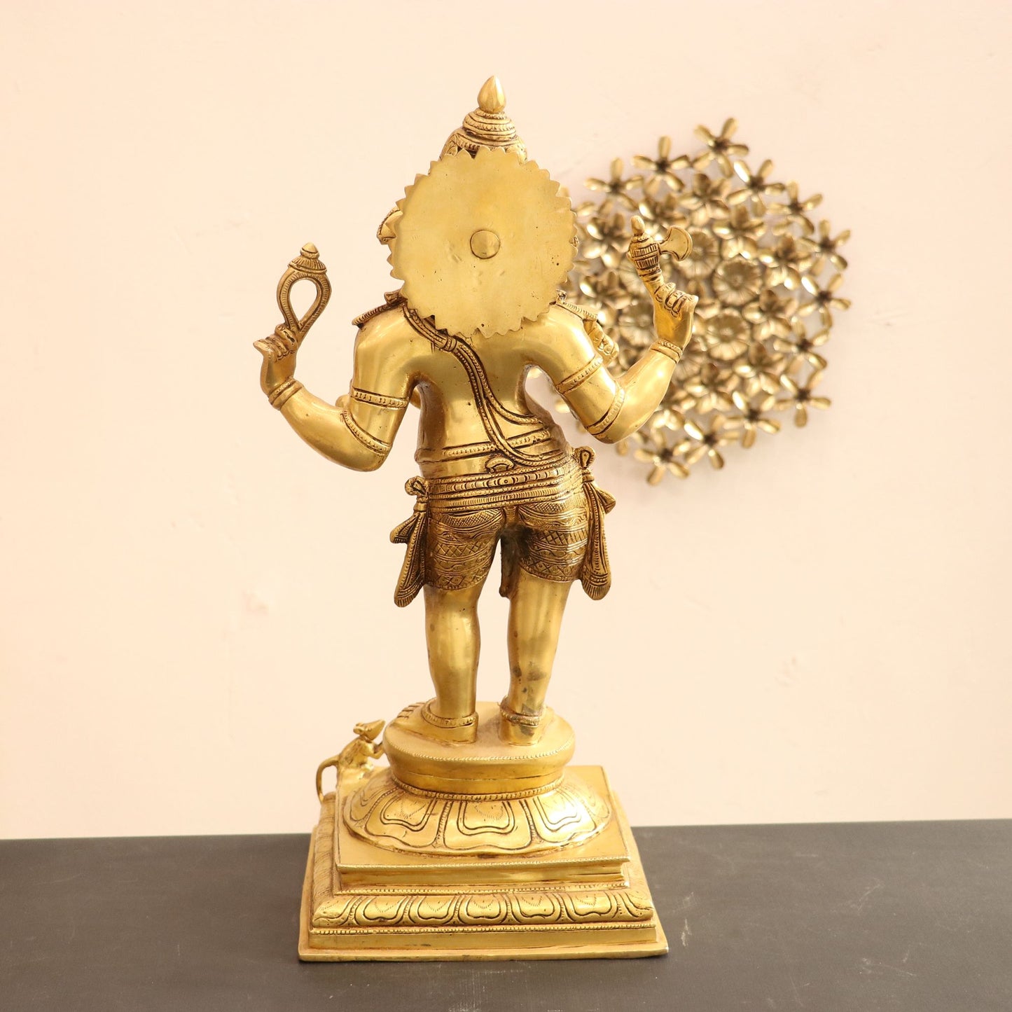 Brass Standing Lord Ganesha Statue 20"