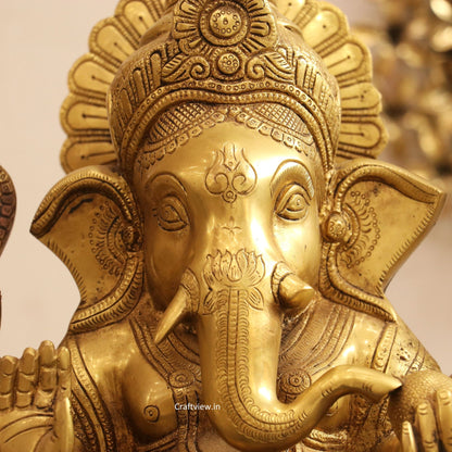 Superfine Brass Lord Ganesha Statue 19"