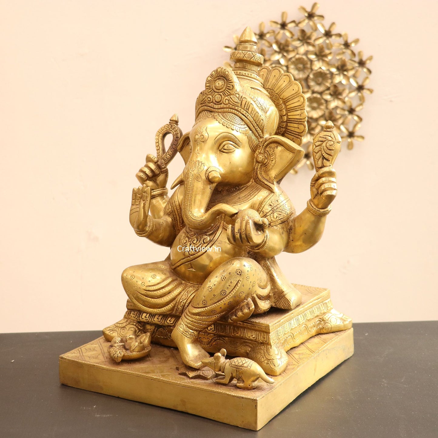 Superfine Brass Lord Ganesha Statue 19"