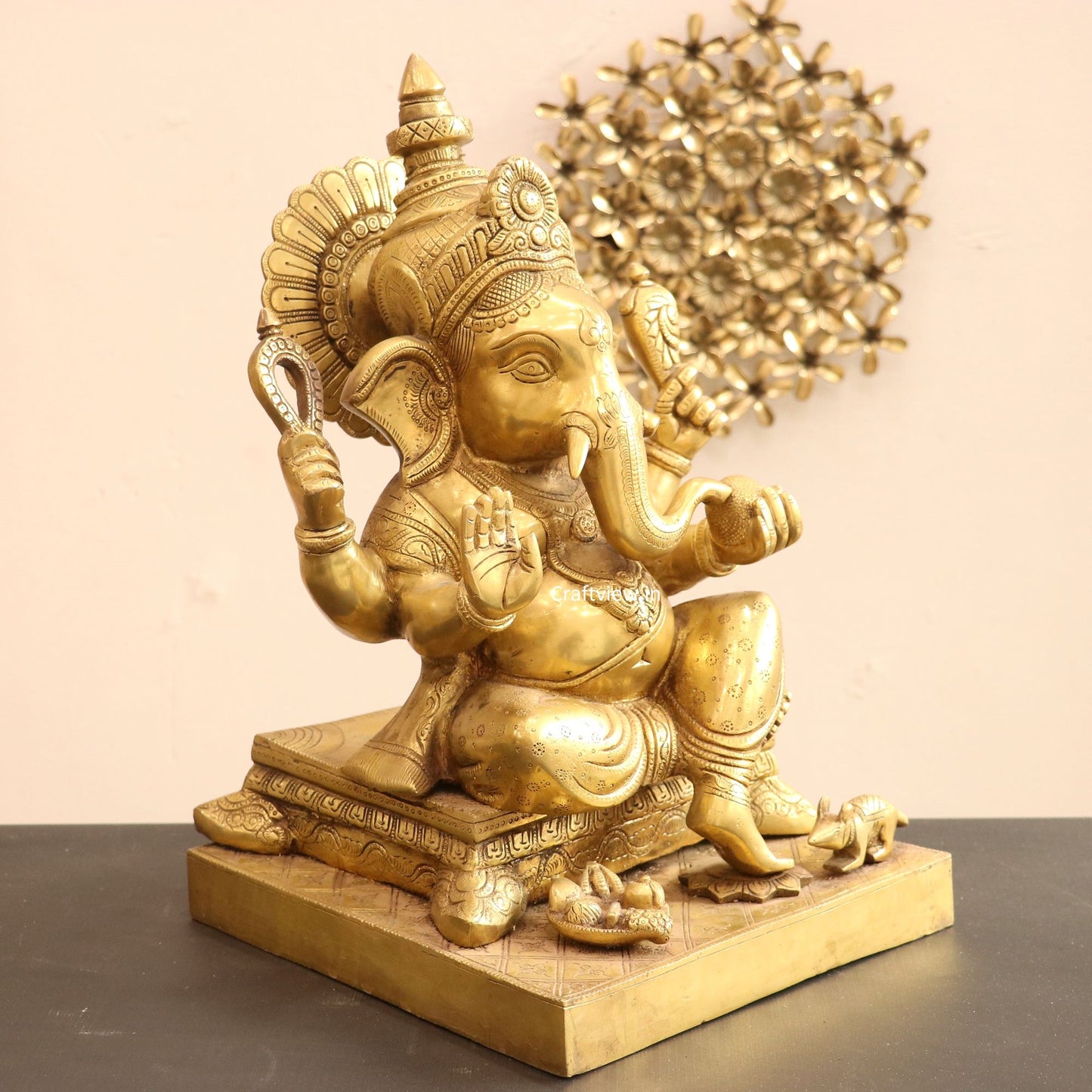 Superfine Brass Lord Ganesha Statue 19"