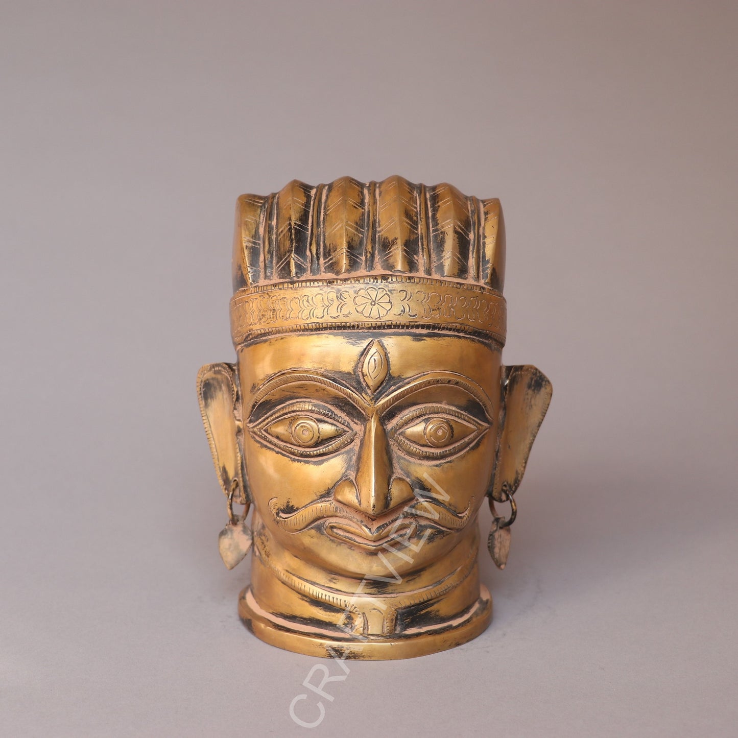 Brass Shiva Head Figurine
