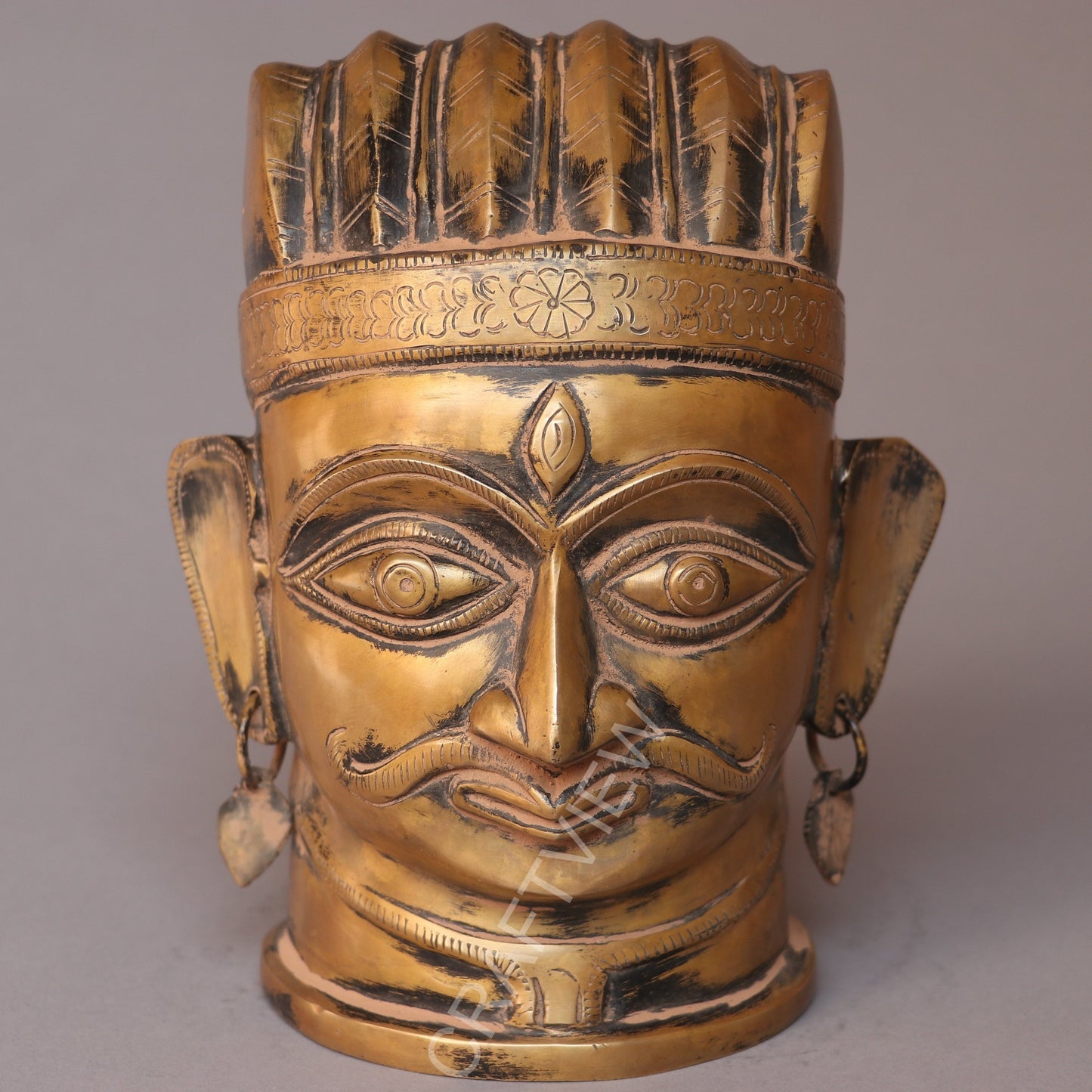 Brass Shiva Head Figurine