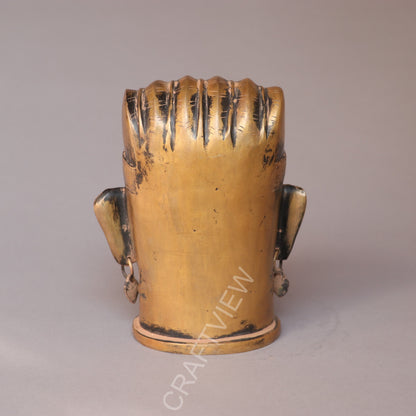 Brass Shiva Head Figurine