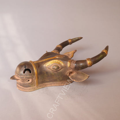 Brass Divine Décor Nandi Bull Wall Hanging Mask