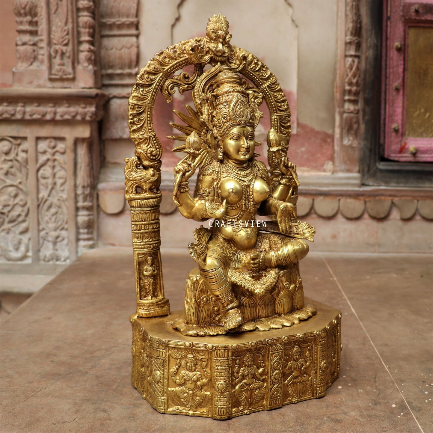 Brass Lakshmi Statue 19.7"