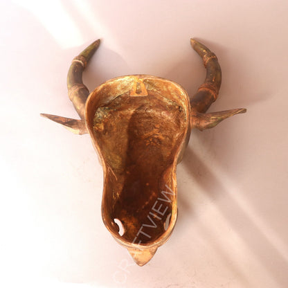 Brass Divine Décor Nandi Bull Wall Hanging Mask