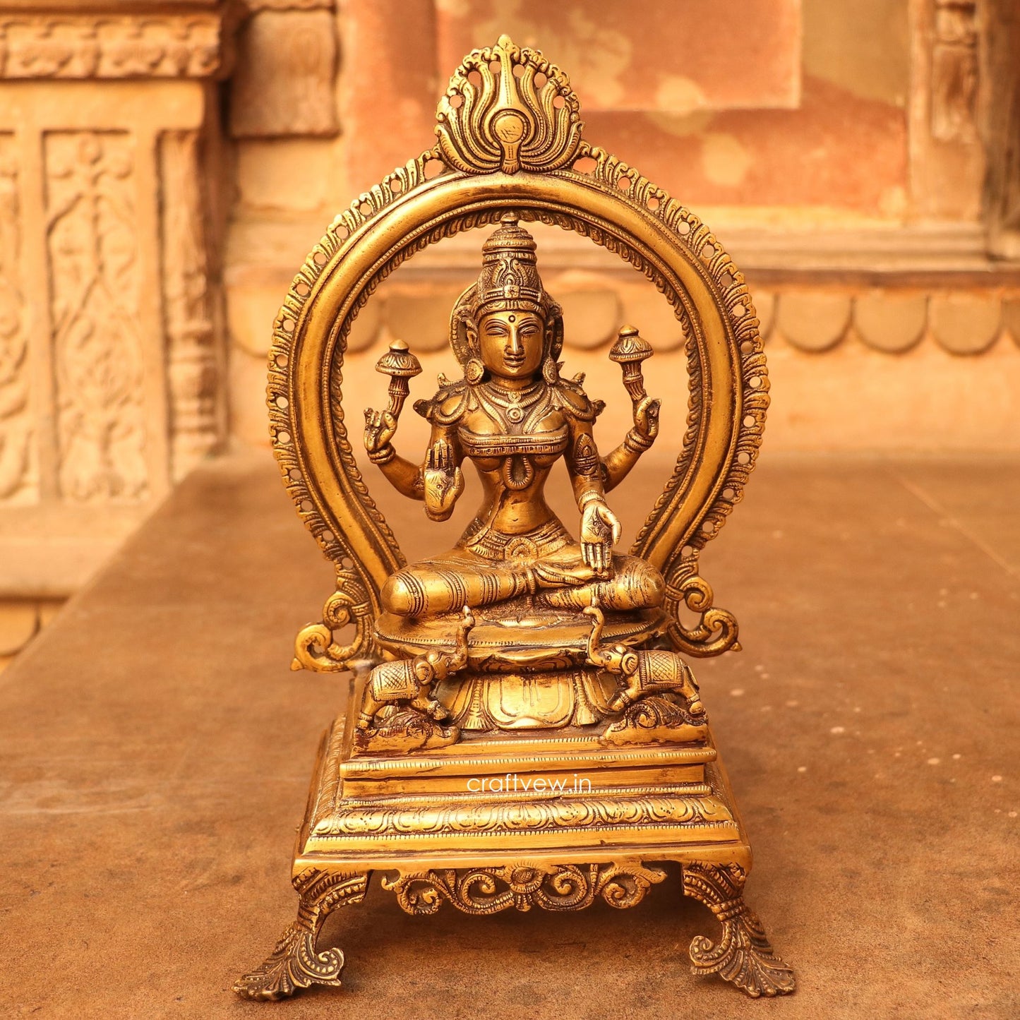 Brass Lakshmi Statue 13"