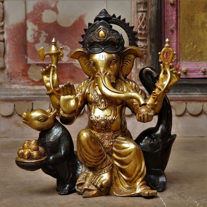 21" Brass superfine Lord Ganesh Statue