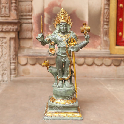 Brass Sculpture of Kaal Bhairava