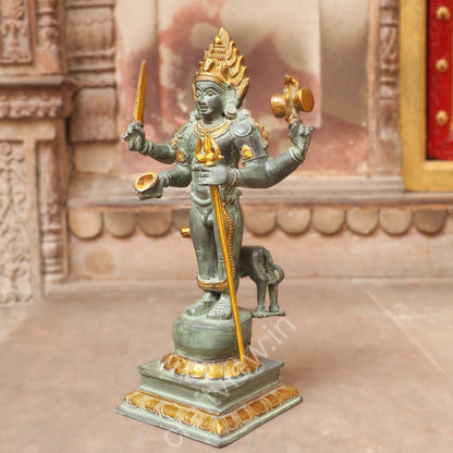 Brass Sculpture of Kaal Bhairava