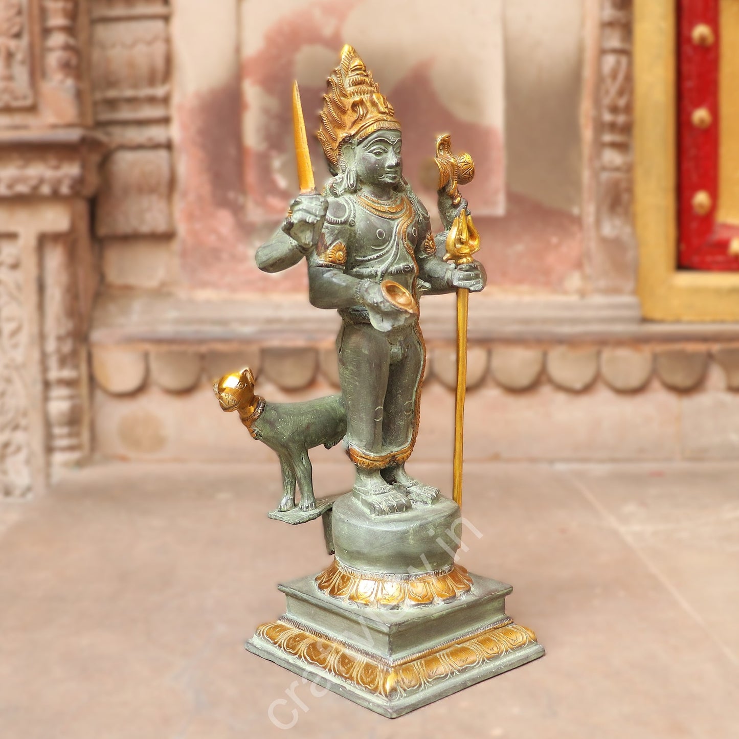 Brass Sculpture of Kaal Bhairava