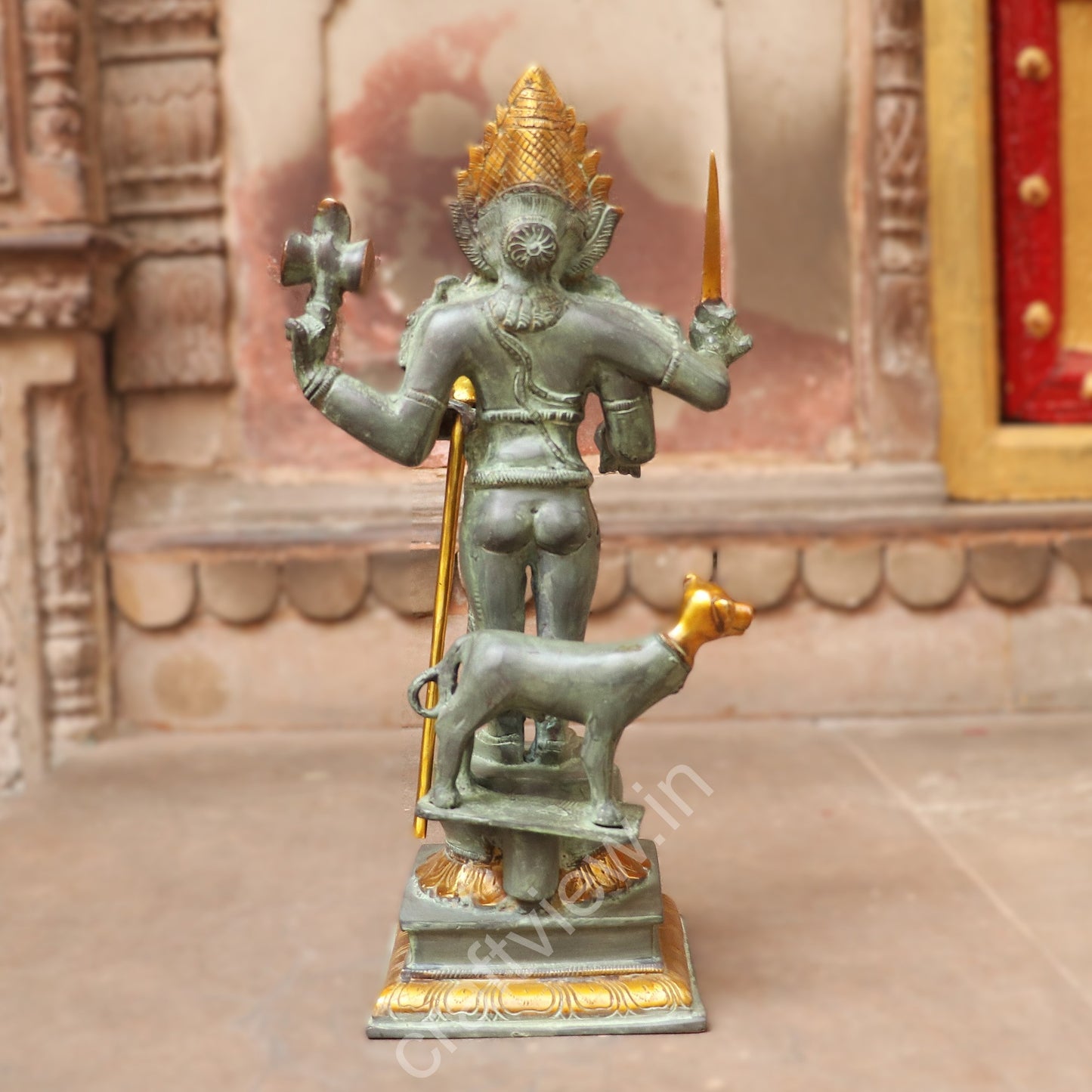 Brass Sculpture of Kaal Bhairava