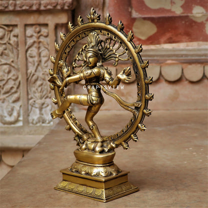 13" Brass Lord Natraj Statue