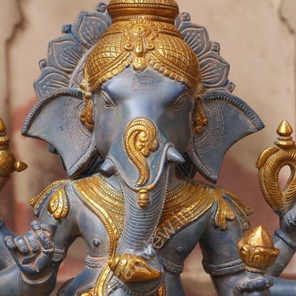 Brass Standing Lord Ganesha Statue