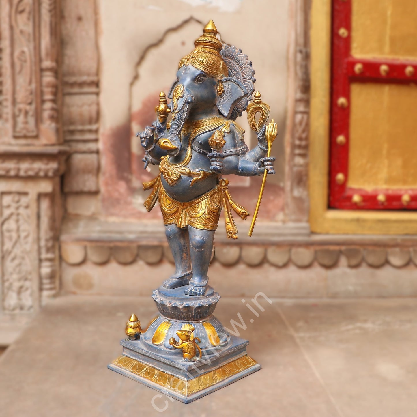 Brass Standing Lord Ganesha Statue