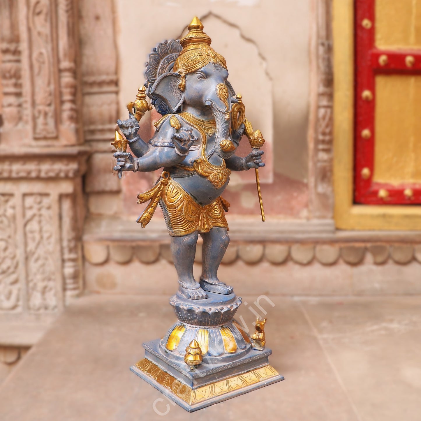 Brass Standing Lord Ganesha Statue