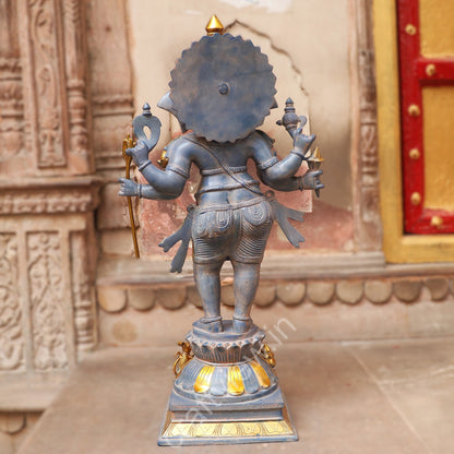 Brass Standing Lord Ganesha Statue