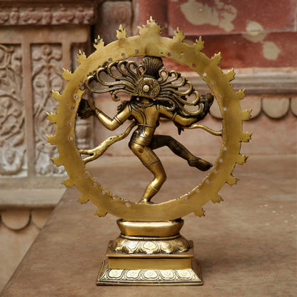 13" Brass Lord Natraj Statue