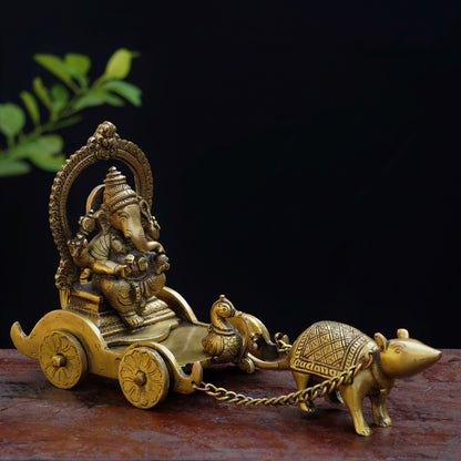 Brass Ganesh Statue With Musk.