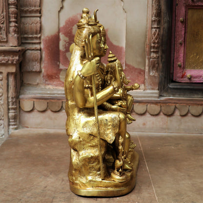 Brass Shiva Parvati Family