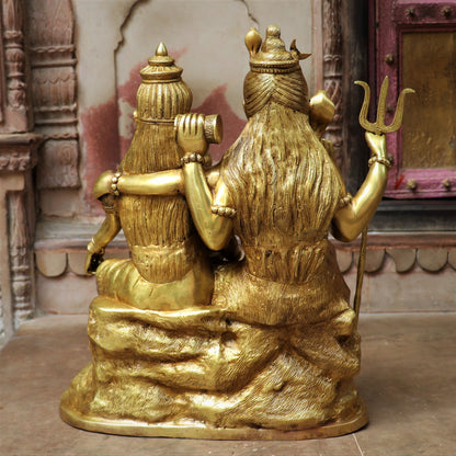 Brass Shiva Parvati Family