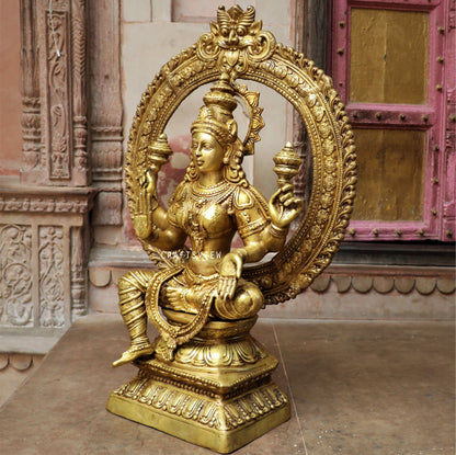 Brass Blessing Maa Lakshmi Idol