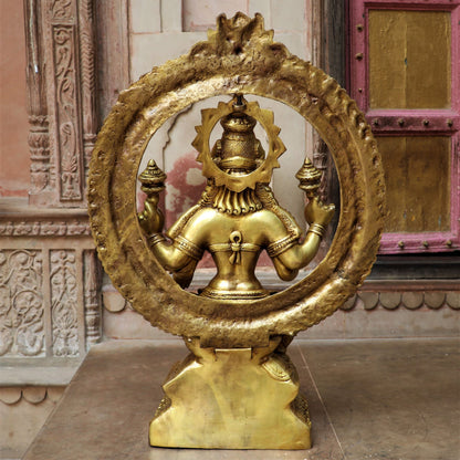 Brass Blessing Maa Lakshmi Idol