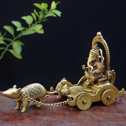 Brass Ganesh Statue With Musk.