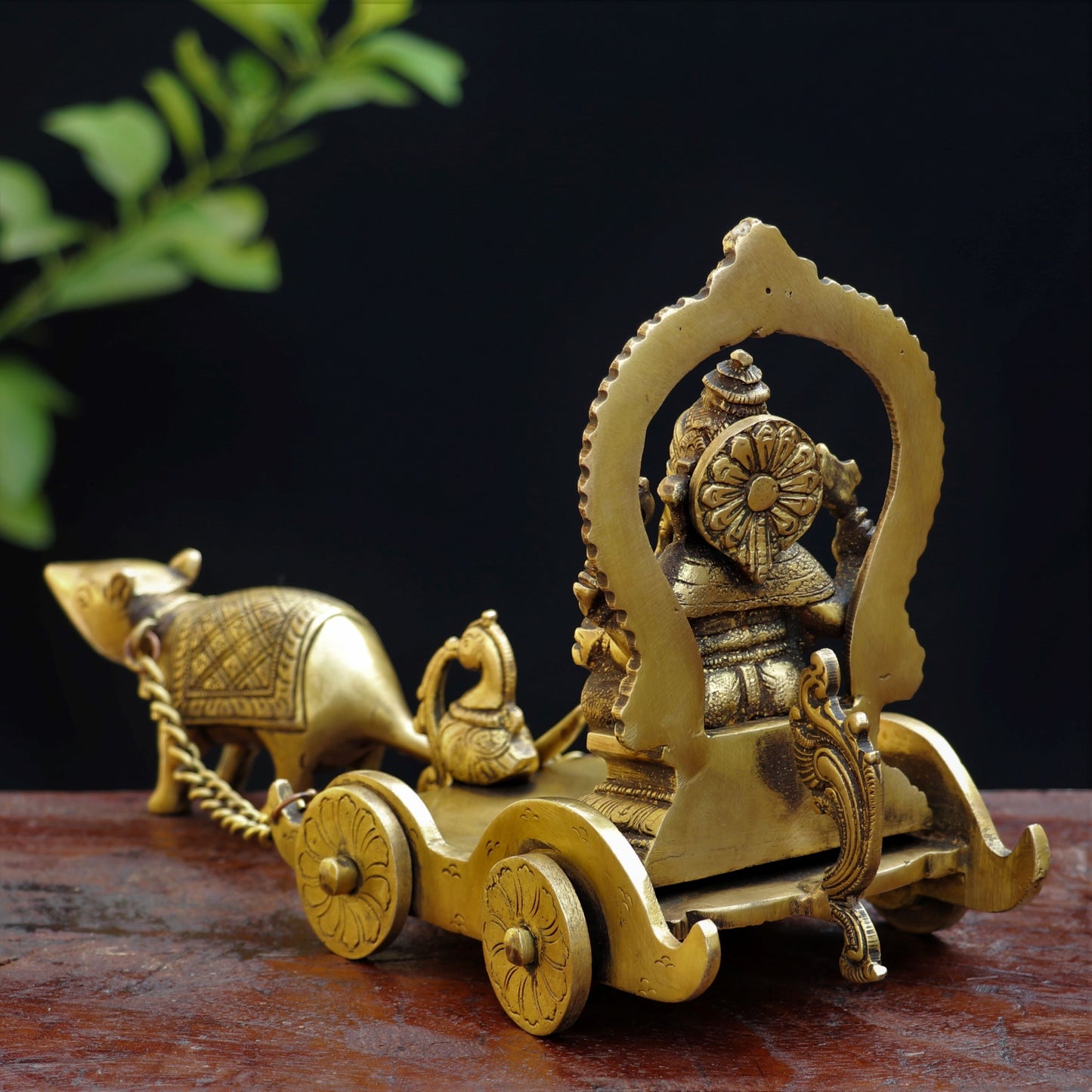 Brass Ganesh Statue With Musk.