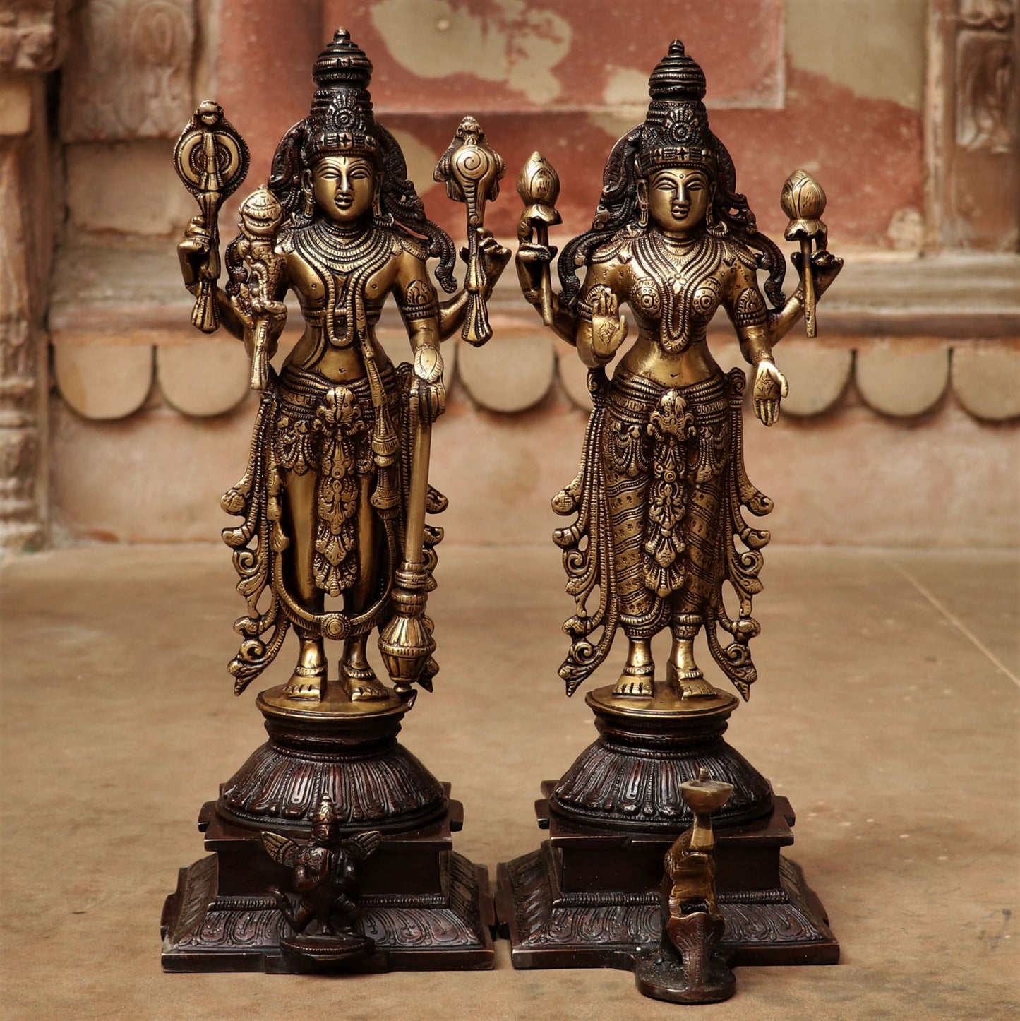 Brass Vishnu Lakshmi Idol