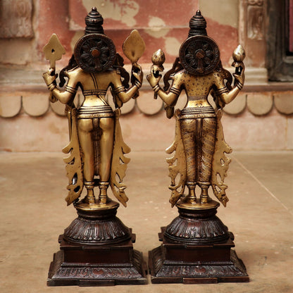 Brass Vishnu Lakshmi Idol