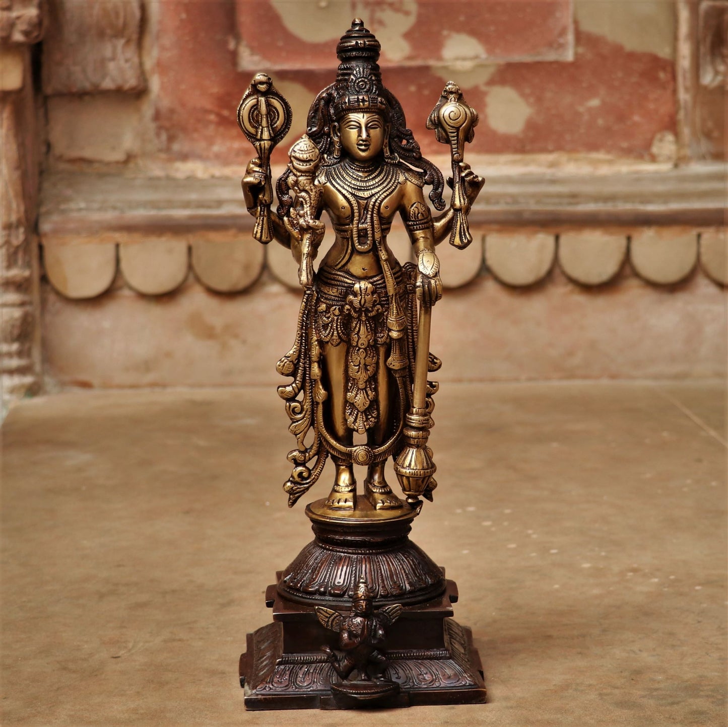 Brass Vishnu Lakshmi Idol craftsview