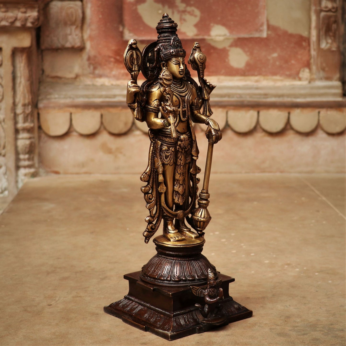 Brass Vishnu Lakshmi Idol