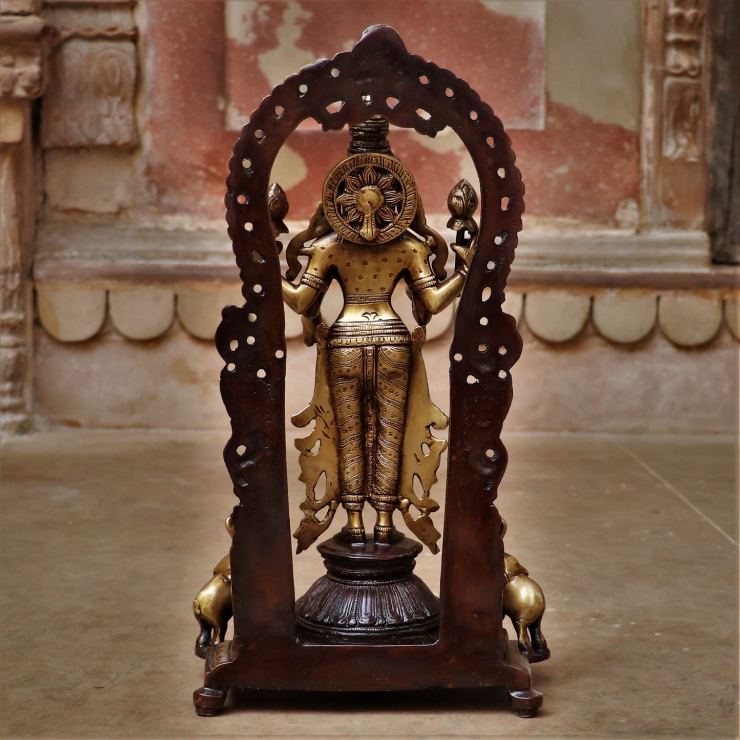 Brass Lakshmi Idol with Frame 16"