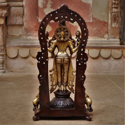 Brass Lakshmi Idol with Frame 16"