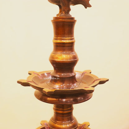 Bronze Oil Lamps Traditional Décor 108 wick, 60" Vintage Brown.