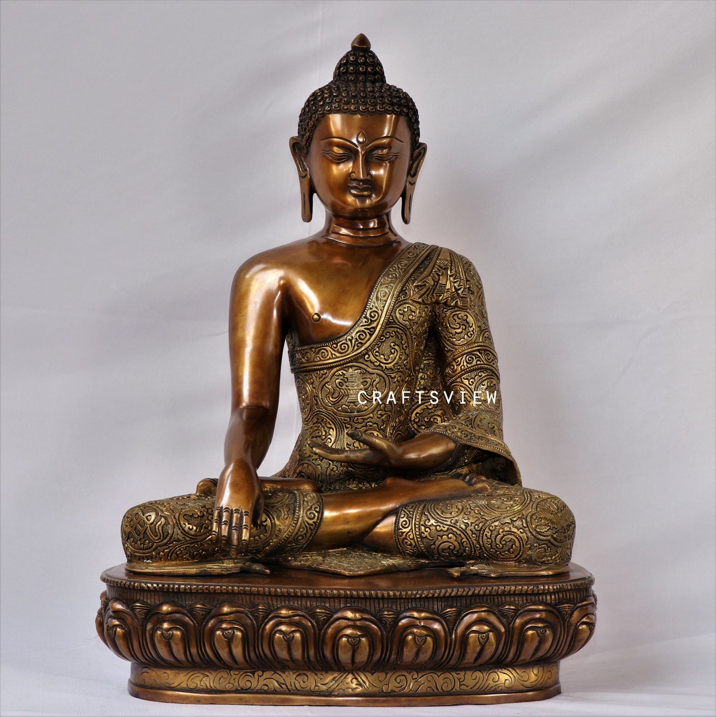 Brass Buddha Sculpture 22" Super fine