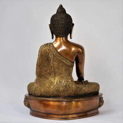 Brass Buddha Sculpture 22" Super fine