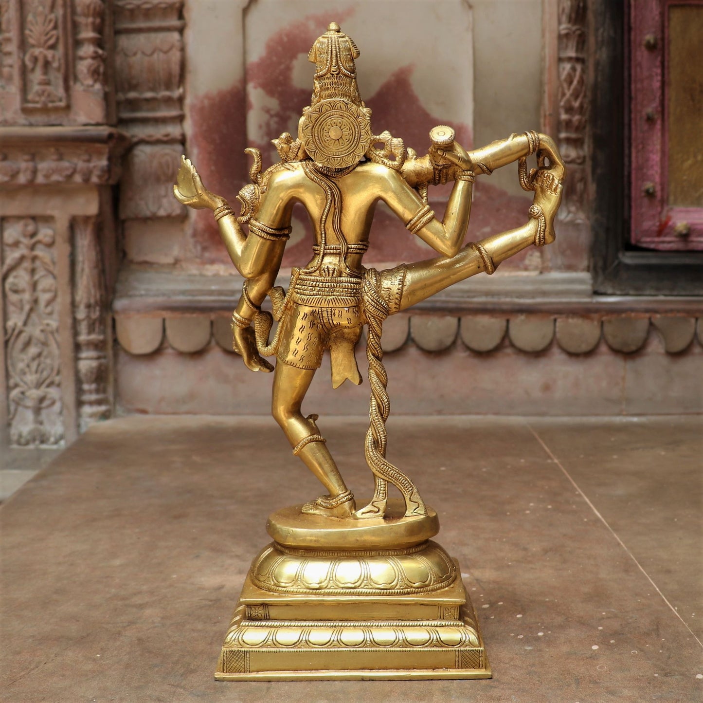 Brass Lord Natraj Tandava Sculpture Dance of Shiva 17.5"