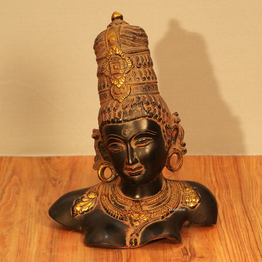 Brass Parvati Bust Figurine