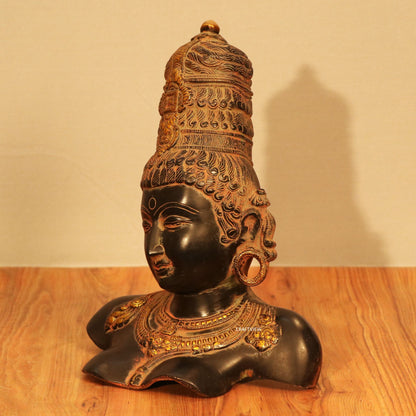 Brass Parvati Bust Figurine