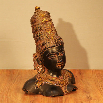 Brass Parvati Bust Figurine