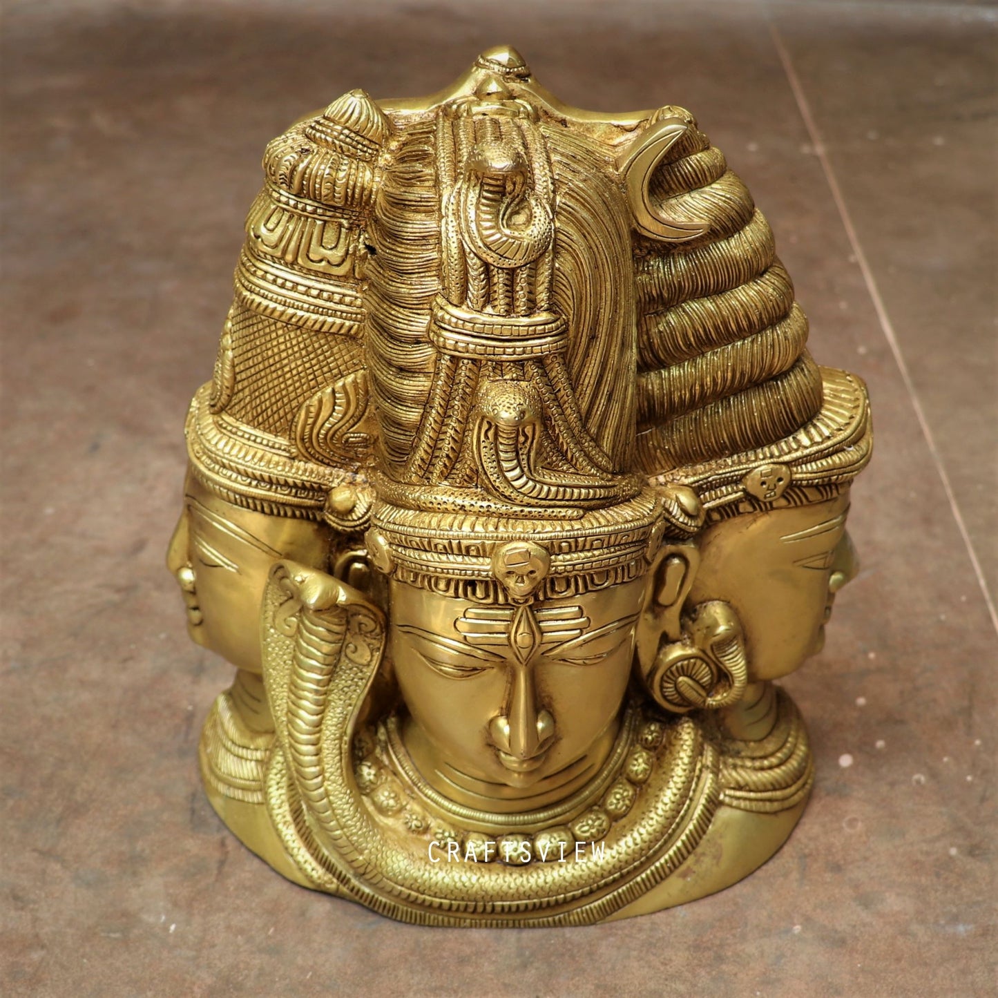 Brass  Brahma Vishnu And Maheswar Idol