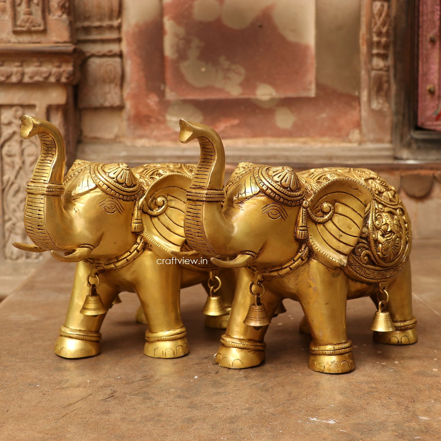 Brass Maharaja Elephant Showpiece for Décor 11"