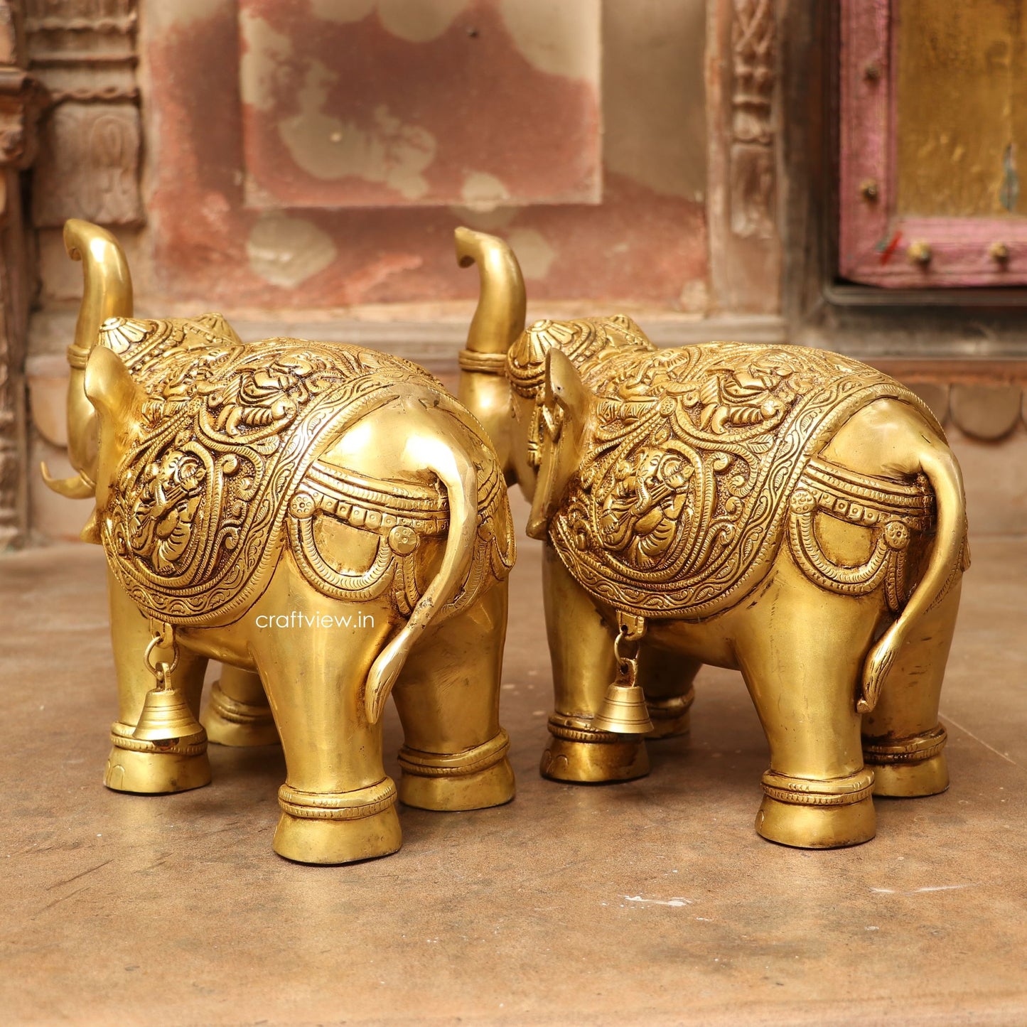 Brass Maharaja Elephant Showpiece for Décor 11"